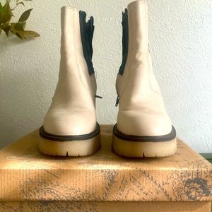 Free People James Chelsea Boots Bone White Size 6